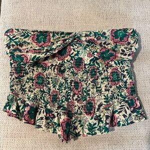 Free People strapless floral top